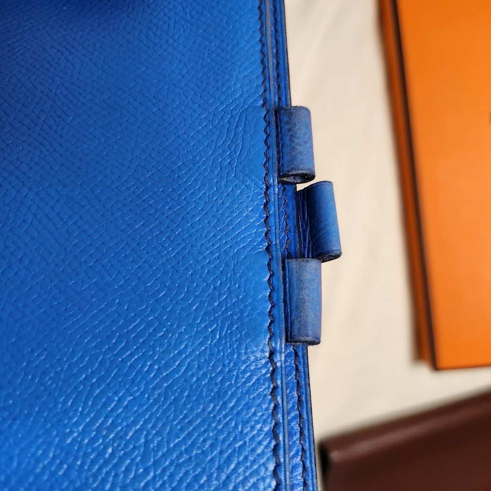HERMES Agenda(BiG) PM Day Planner Notebook Cover Leather Blue - Picture 8 of 16